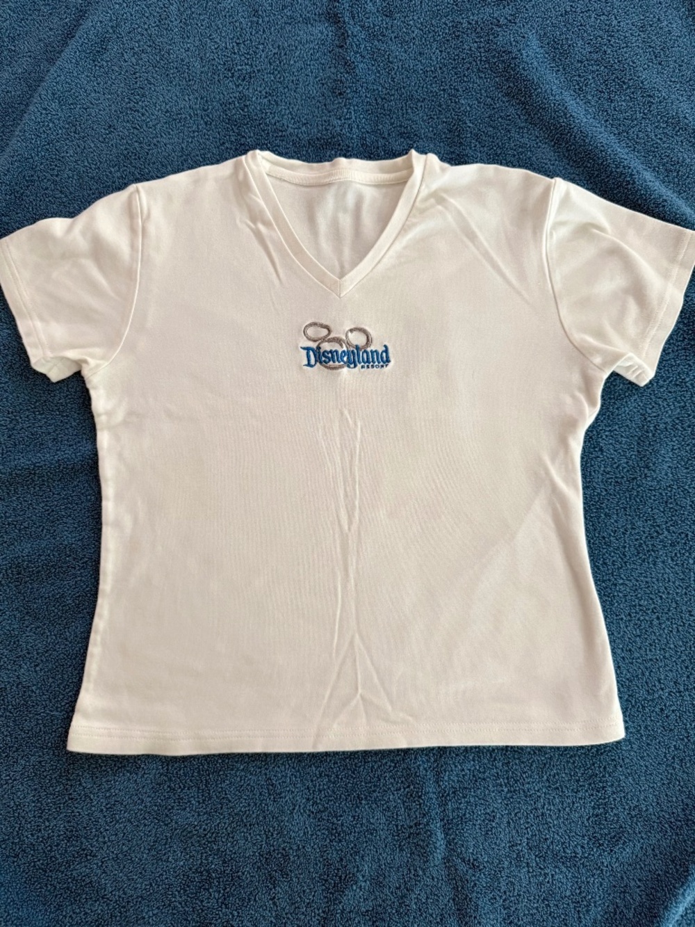 Disneyland Resort White T-shirt Slim Fit Size M